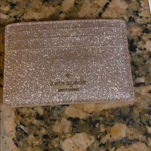 New Kate spade glitter small slim card holder.